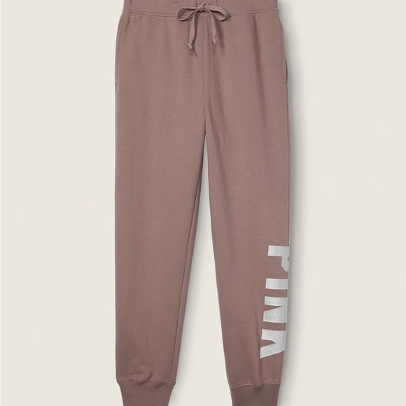 Victoria’s Secret Pink 2-Piece SET Iced Coffee Relaxed Joggers & Pullover Hoodie - Picture 5 of 12